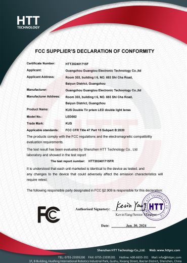 Certificado de FCC