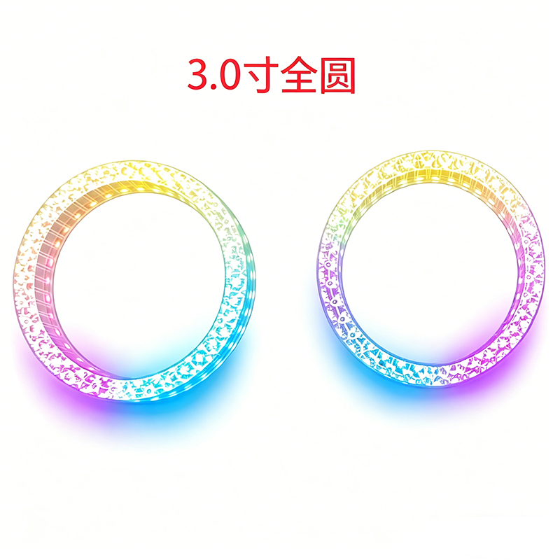 Full round 3.0-inch angel eyes